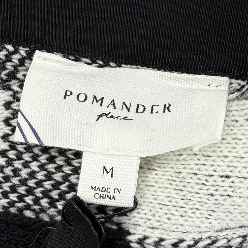 Pomander Place Black‎ White Gingham Knit Wrap Skirt Women's Size M - Picture 5 of 9